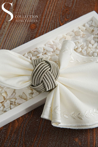 Exclusive Handmade Napkin Rings - Sand Green Colour