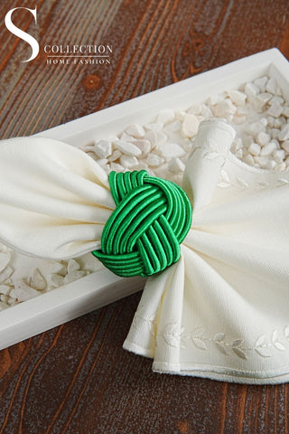 Exclusive Handmade Napkin Rings - Green Colour
