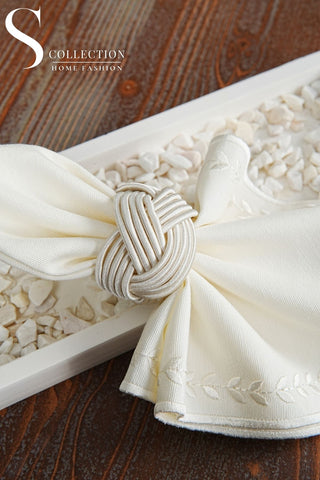 Exclusive Handmade Napkin Rings - Cream Colour