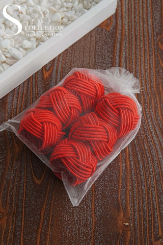 Exclusive Handmade Napkin Rings - Coral Red Colour